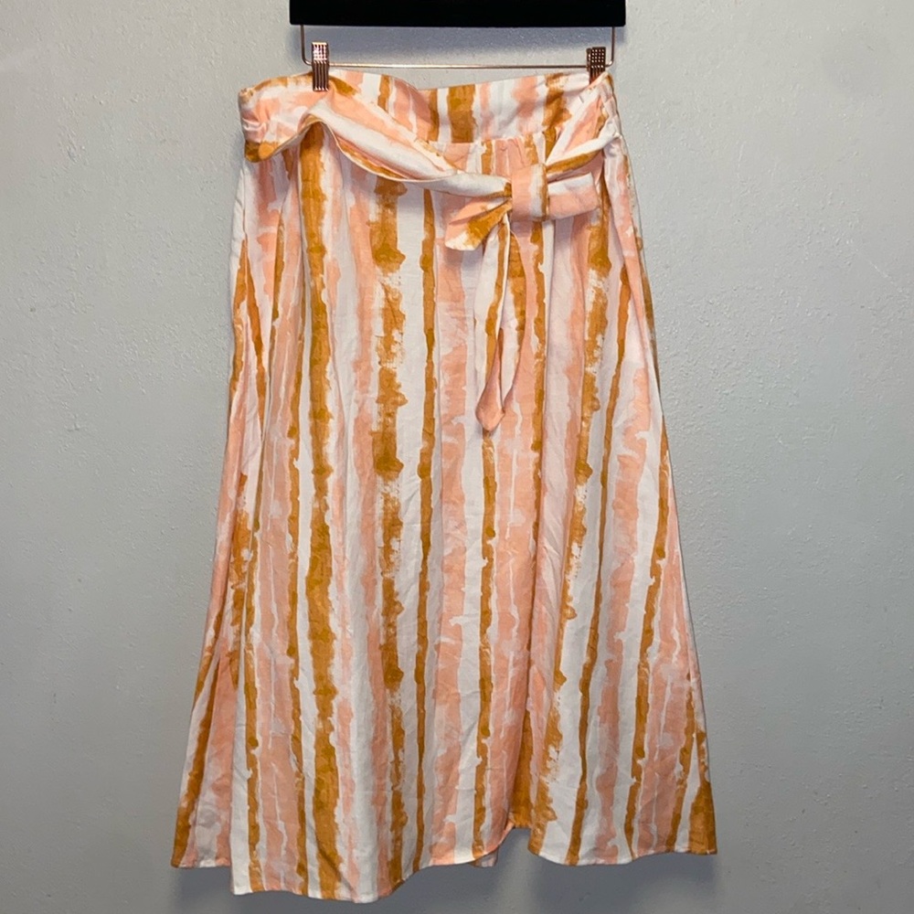 Ann Taylor Factory NWT Thick Vertical Striped A-line Skirt Maxi 3266